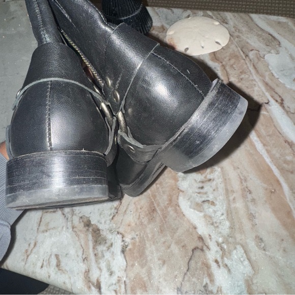 Frye Black Leather Ankle Boots - Picture 5 of 7